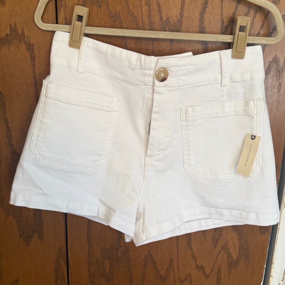 NWT Maeve white high waist shorts